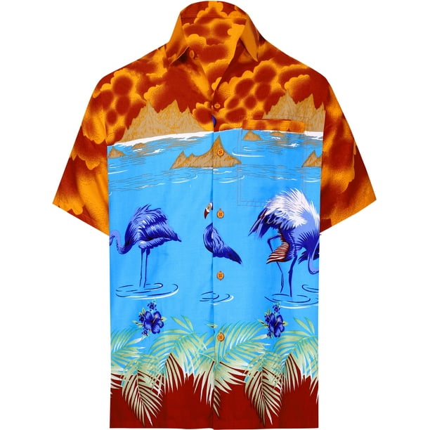 Mens Hawaiian shirt XS yellow with beer bottles 44/"